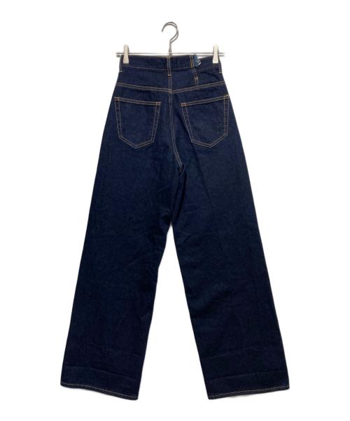 moussy（マウジー）moussy (マウジー) CROSS WAIST WIDE STRAIGHTデニム インディゴ サイズ:1の古着・服飾アイテム