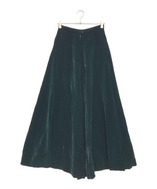Christian Dior（クリスチャン ディオール）Christian Dior (クリスチャン ディオール) ベロアロングスカート グリーン サイズ:Lの古着・服飾アイテム