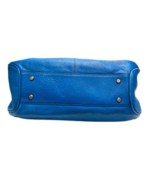 FUJI TAKA（フジ タカ）FUJI TAKA (フジ タカ) レザートートバッグ ブルーの古着・服飾アイテム