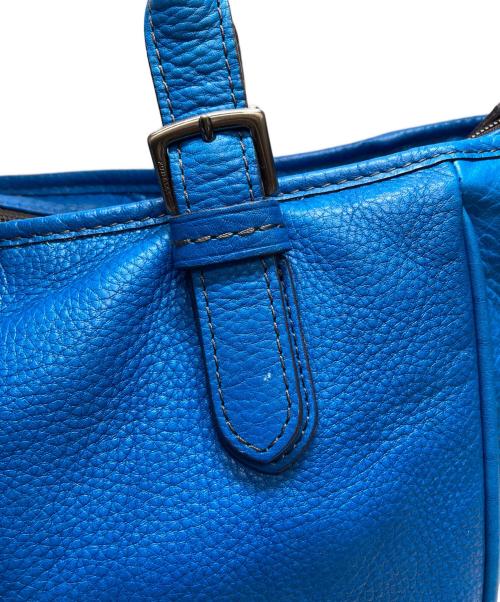 FUJI TAKA（フジ タカ）FUJI TAKA (フジ タカ) レザートートバッグ ブルーの古着・服飾アイテム