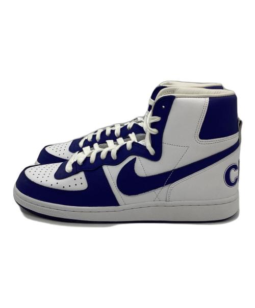 NIKE（ナイキ）NIKE (ナイキ) COMME des GARCONS HOMME PLUS (コムデギャルソンオムプリュス) Terminator High スニーカー ネイビー×ホワイト サイズ:27.5の古着・服飾アイテム
