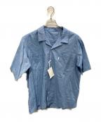 SHエスエイチ）の古着「SHORT SLEEVE OPEN COLLAR SHIRT」｜スカイブルー