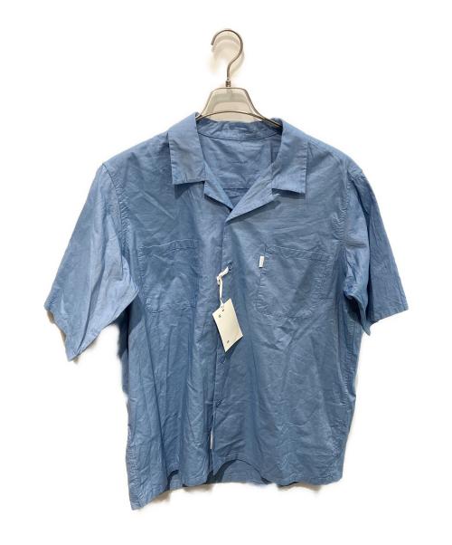 SH（エスエイチ）SH (エスエイチ) SHORT SLEEVE OPEN COLLAR SHIRT スカイブルー サイズ:Lの古着・服飾アイテム