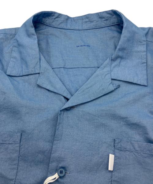 SH（エスエイチ）SH (エスエイチ) SHORT SLEEVE OPEN COLLAR SHIRT スカイブルー サイズ:Lの古着・服飾アイテム