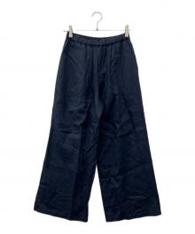 Graphpaper（グラフペーパー）の古着「Linen Easy Wide Pants」｜ネイビー