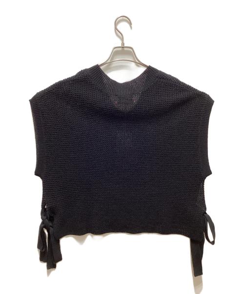 Graphpaper（グラフペーパー）Graphpaper (グラフペーパー) Linen SOLOTEX Knit Vest ブラック サイズ:00の古着・服飾アイテム