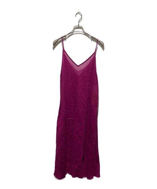 awasa（アワサ）awasa (アワサ) コットン楊柳キャミワンピース パープル 未使用品の古着・服飾アイテム
