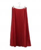 Graphpaperグラフペーパー）の古着「Satin Pleats Skirt」｜レッド