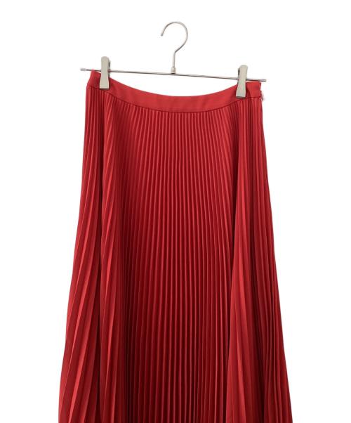 Graphpaper（グラフペーパー）Graphpaper (グラフペーパー) Satin Pleats Skirt レッド サイズ:00 未使用品の古着・服飾アイテム