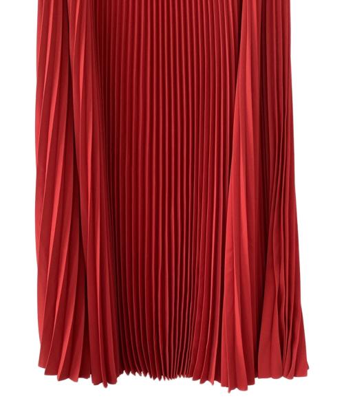 Graphpaper（グラフペーパー）Graphpaper (グラフペーパー) Satin Pleats Skirt レッド サイズ:00 未使用品の古着・服飾アイテム
