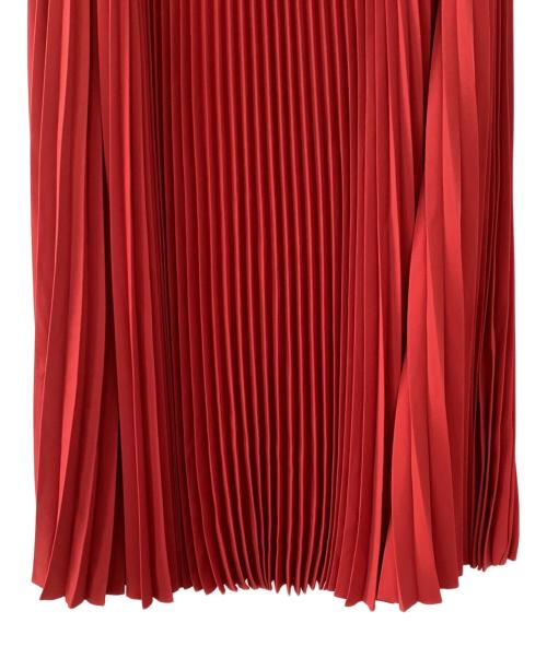 Graphpaper（グラフペーパー）Graphpaper (グラフペーパー) Satin Pleats Skirt レッド サイズ:00 未使用品の古着・服飾アイテム