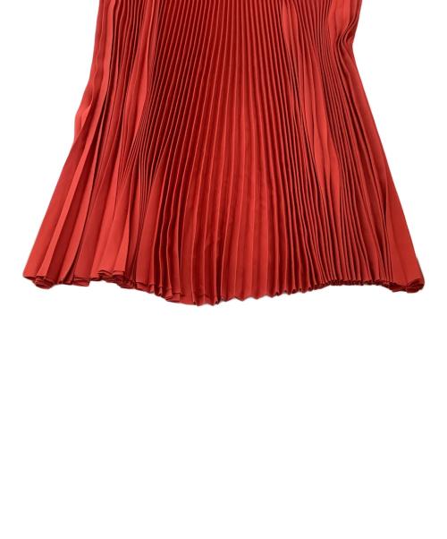 Graphpaper（グラフペーパー）Graphpaper (グラフペーパー) Satin Pleats Skirt レッド サイズ:00 未使用品の古着・服飾アイテム