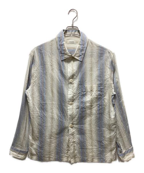 LEMAIRE（ルメール）LEMAIRE (ルメール) PYJAMA SHIRT アイボリー×ブルー サイズ:46の古着・服飾アイテム