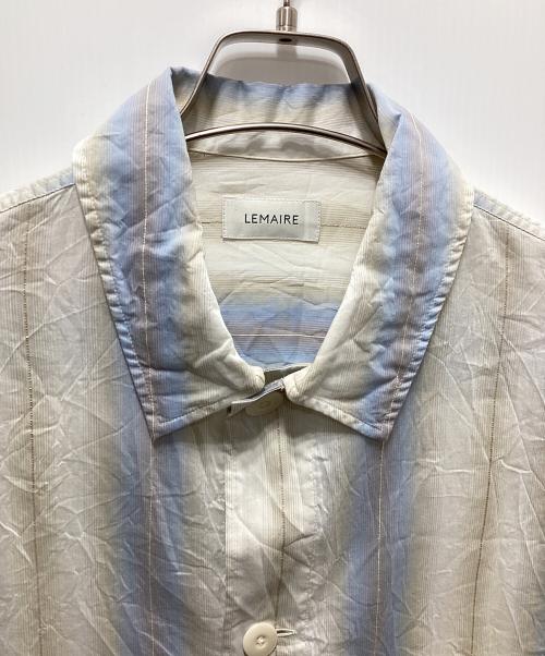 LEMAIRE（ルメール）LEMAIRE (ルメール) PYJAMA SHIRT アイボリー×ブルー サイズ:46の古着・服飾アイテム