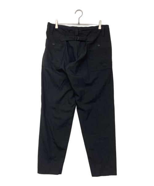 T&S（ティーアンドエス）T&S (ティーアンドエス) CINCH BACK TROUSER ブラック サイズ:2の古着・服飾アイテム