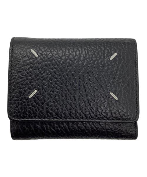 Maison Margiela（メゾンマルジェラ）Maison Margiela (メゾンマルジェラ) スリーフォールドウォレット ブラック サイズ:下記参照の古着・服飾アイテム