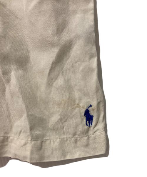 POLO RALPH LAUREN（ポロ・ラルフローレン）POLO RALPH LAUREN (ポロ・ラルフローレン) リネンシルクオープンカラーシャツ ホワイト サイズ:XXLの古着・服飾アイテム