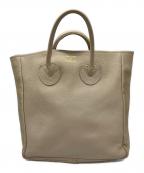 YOUNG & OLSEN The DRYGOODS STOREヤングアンドオルセン ザ ドライグッズストア）の古着「EMBOSSED LEATHER TOTE M」｜ベージュ