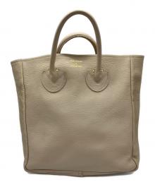 YOUNG & OLSEN The DRYGOODS STORE（ヤングアンドオルセン ザ ドライグッズストア）の古着「EMBOSSED LEATHER TOTE M」｜ベージュ