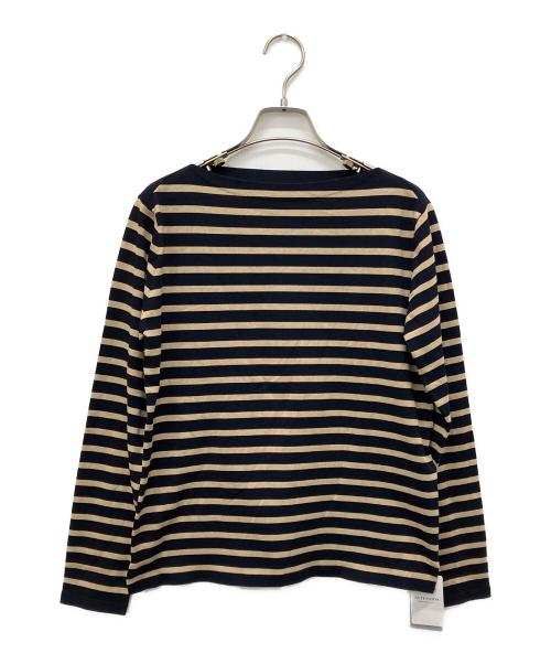 IENA（イエナ）IENA (イエナ) SEATTLE度詰めボーダーボートネックニット ベージュ サイズ:Free 未使用品の古着・服飾アイテム