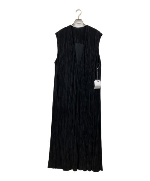 CITYSHOP（シティショップ）CITYSHOP (シティショップ) DEEP V NECK DRESS ブラック サイズ:38の古着・服飾アイテム
