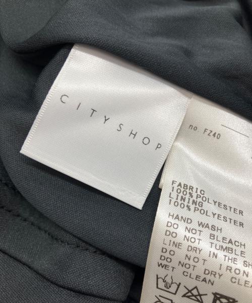 CITYSHOP（シティショップ）CITYSHOP (シティショップ) DEEP V NECK DRESS ブラック サイズ:38の古着・服飾アイテム