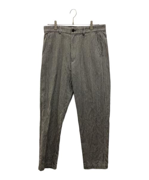 DRIES VAN NOTEN（ドリスヴァンノッテン）DRIES VAN NOTEN (ドリスヴァンノッテン) ヒッコリーパンツ グレー×ブルー サイズ:48の古着・服飾アイテム