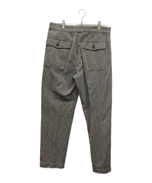 DRIES VAN NOTEN（ドリスヴァンノッテン）DRIES VAN NOTEN (ドリスヴァンノッテン) ヒッコリーパンツ グレー×ブルー サイズ:48の古着・服飾アイテム