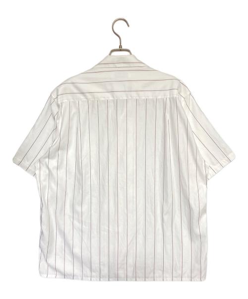 WACKO MARIA（ワコマリア）WACKO MARIA (ワコマリア) SOKTAS / STRIPED OPEN COLLAR SHIRT (TYPE-2) ホワイト×レッド サイズ:Sの古着・服飾アイテム