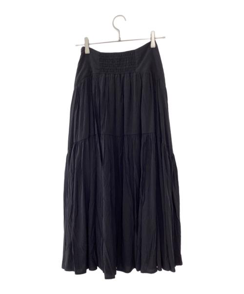 HER LIP TO（ハーリップトゥ）HER LIP TO (ハーリップトゥ) High-Waist Tiered Long Skirt ブラック サイズ:S 未使用品の古着・服飾アイテム