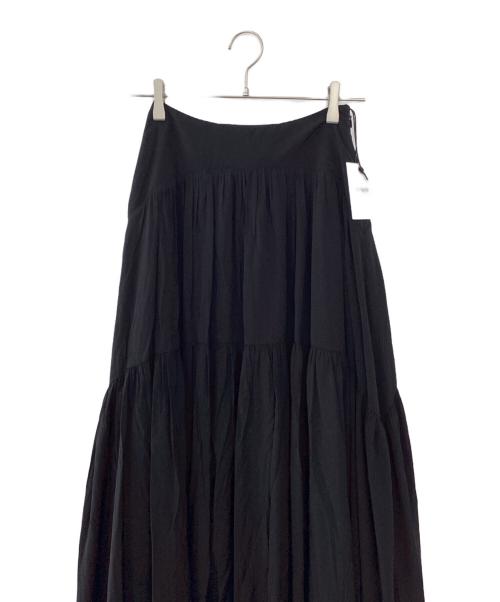 HER LIP TO（ハーリップトゥ）HER LIP TO (ハーリップトゥ) High-Waist Tiered Long Skirt ブラック サイズ:S 未使用品の古着・服飾アイテム