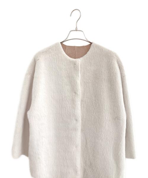 HER LIP TO（ハーリップトゥ）HER LIP TO (ハーリップトゥ) Faux Fur Reversible Coat アイボリー サイズ:Sの古着・服飾アイテム
