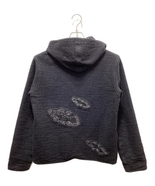 Porter Classic（ポータークラシック）Porter Classic (ポータークラシック) 刺し子フルジップフーディ ブラック サイズ:Sの古着・服飾アイテム