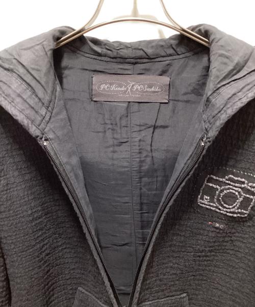 Porter Classic（ポータークラシック）Porter Classic (ポータークラシック) 刺し子フルジップフーディ ブラック サイズ:Sの古着・服飾アイテム