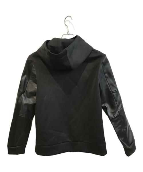 RATTLE TRAP（ラトルトラップ）RATTLE TRAP (ラトルトラップ) レザー切替ジップパーカー ブラック サイズ:Lの古着・服飾アイテム