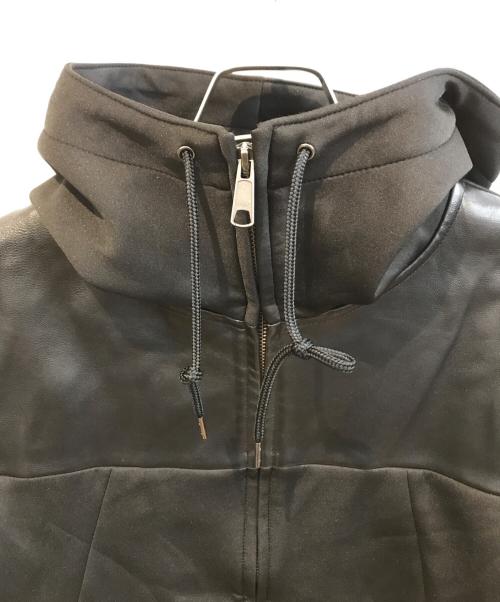 RATTLE TRAP（ラトルトラップ）RATTLE TRAP (ラトルトラップ) レザー切替ジップパーカー ブラック サイズ:Lの古着・服飾アイテム