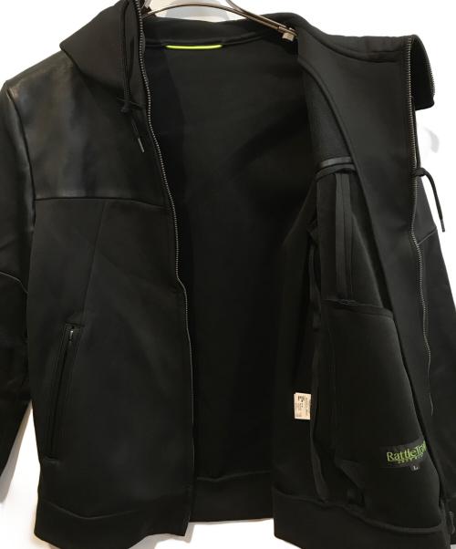 RATTLE TRAP（ラトルトラップ）RATTLE TRAP (ラトルトラップ) レザー切替ジップパーカー ブラック サイズ:Lの古着・服飾アイテム