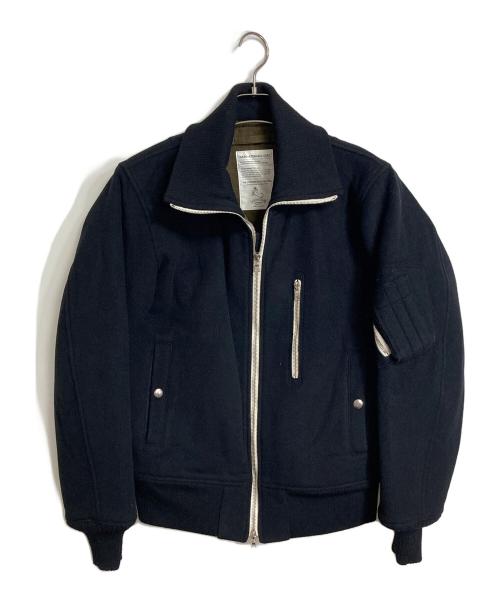 SASQUATCHfabrix.（サスクワッチファブリックス）SASQUATCHfabrix. (サスクワッチファブリックス) ウールフライトジャケット ブラック サイズ:Mの古着・服飾アイテム