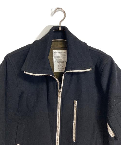 SASQUATCHfabrix.（サスクワッチファブリックス）SASQUATCHfabrix. (サスクワッチファブリックス) ウールフライトジャケット ブラック サイズ:Mの古着・服飾アイテム