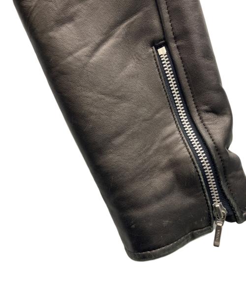 BURBERRY BLACK LABEL（バーバリーブラックレーベル）BURBERRY BLACK LABEL (バーバリーブラックレーベル) ラムレザージャケット ブラウン サイズ:Lの古着・服飾アイテム