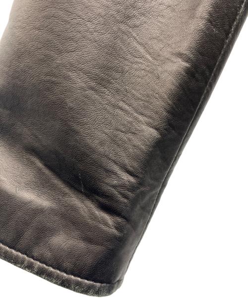 BURBERRY BLACK LABEL（バーバリーブラックレーベル）BURBERRY BLACK LABEL (バーバリーブラックレーベル) ラムレザージャケット ブラウン サイズ:Lの古着・服飾アイテム