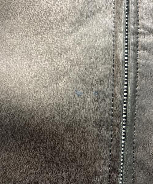 BURBERRY BLACK LABEL（バーバリーブラックレーベル）BURBERRY BLACK LABEL (バーバリーブラックレーベル) ラムレザージャケット ブラウン サイズ:Lの古着・服飾アイテム