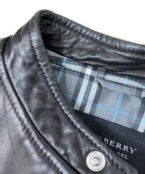 BURBERRY BLACK LABEL（バーバリーブラックレーベル）BURBERRY BLACK LABEL (バーバリーブラックレーベル) ラムレザージャケット ブラウン サイズ:Lの古着・服飾アイテム