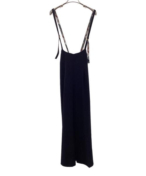 BLUE LABEL CRESTBRIDGE（ブルーレーベルクレストブリッジ）BLUE LABEL CRESTBRIDGE (ブルーレーベルクレストブリッジ) マットツイルサロペット ネイビー サイズ:38の古着・服飾アイテム