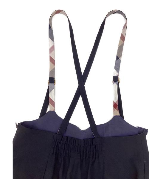 BLUE LABEL CRESTBRIDGE（ブルーレーベルクレストブリッジ）BLUE LABEL CRESTBRIDGE (ブルーレーベルクレストブリッジ) マットツイルサロペット ネイビー サイズ:38の古着・服飾アイテム