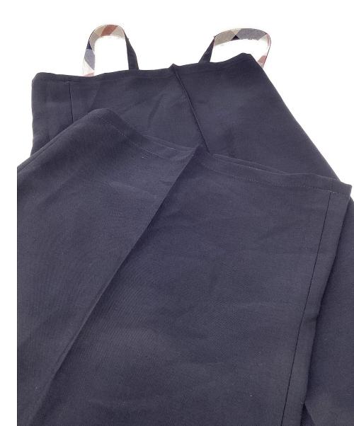 BLUE LABEL CRESTBRIDGE（ブルーレーベルクレストブリッジ）BLUE LABEL CRESTBRIDGE (ブルーレーベルクレストブリッジ) マットツイルサロペット ネイビー サイズ:38の古着・服飾アイテム
