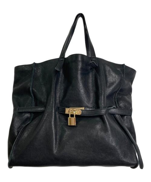 Scrap Book（スクラップブック）scrap book (スクラップブック) ロングベルトレザートートバッグ ブラック サイズ:実寸参照の古着・服飾アイテム