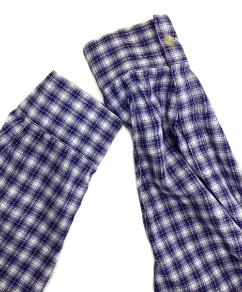 wonderland（ワンダーランド）wonderland (ワンダーランド) ビッグチェックシャツ ブルーの古着・服飾アイテム