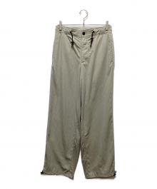 ATON（エイトン）の古着「HIGH TWIST NYLON UTILITY PANTS」｜ライトベージュ
