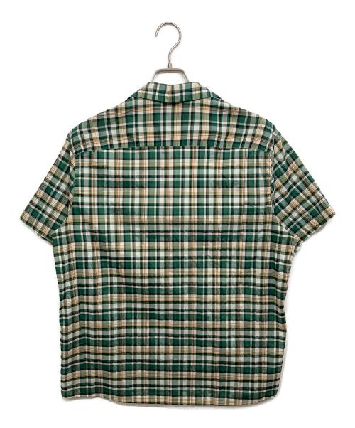 Acne studios（アクネ ストゥディオズ）ACNE STUDIOS (アクネ ストゥディオズ) オープンカラーS/Sシャツ グリーン サイズ:48の古着・服飾アイテム